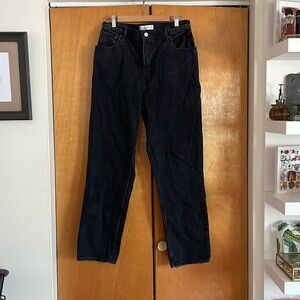 Abercrombie & Fitch 90s High Rise Straight Black Curve Love Jeans